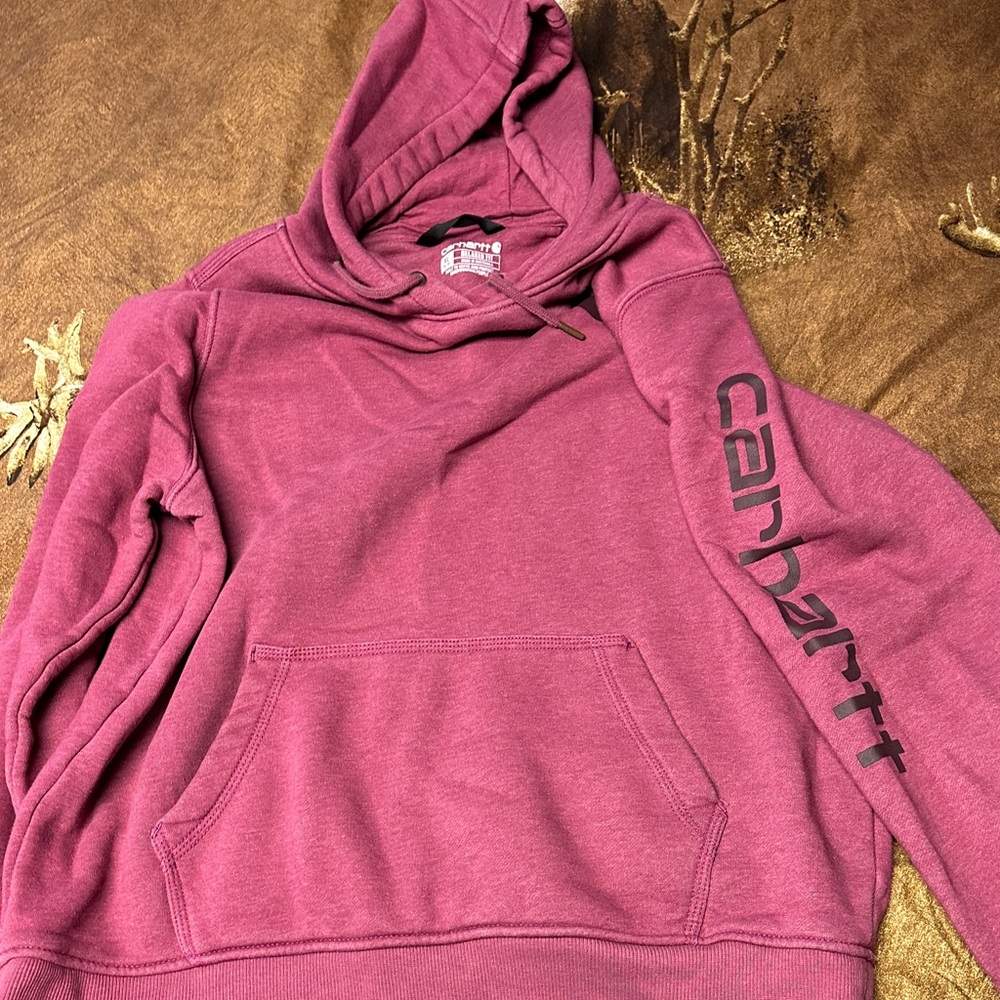 Carhartt Rose Hoodie with Sleeve Logo